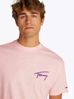 Tommy Jeans Shirts|Big Boys*TJM RLX FADED GRAPHIC TEE EXT precious pink