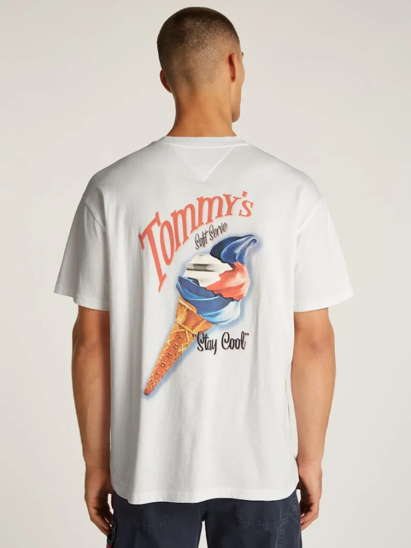 Tommy Jeans Shirts|Big Boys*TJM RLX NOVELTY 2 GMD TEE ecru