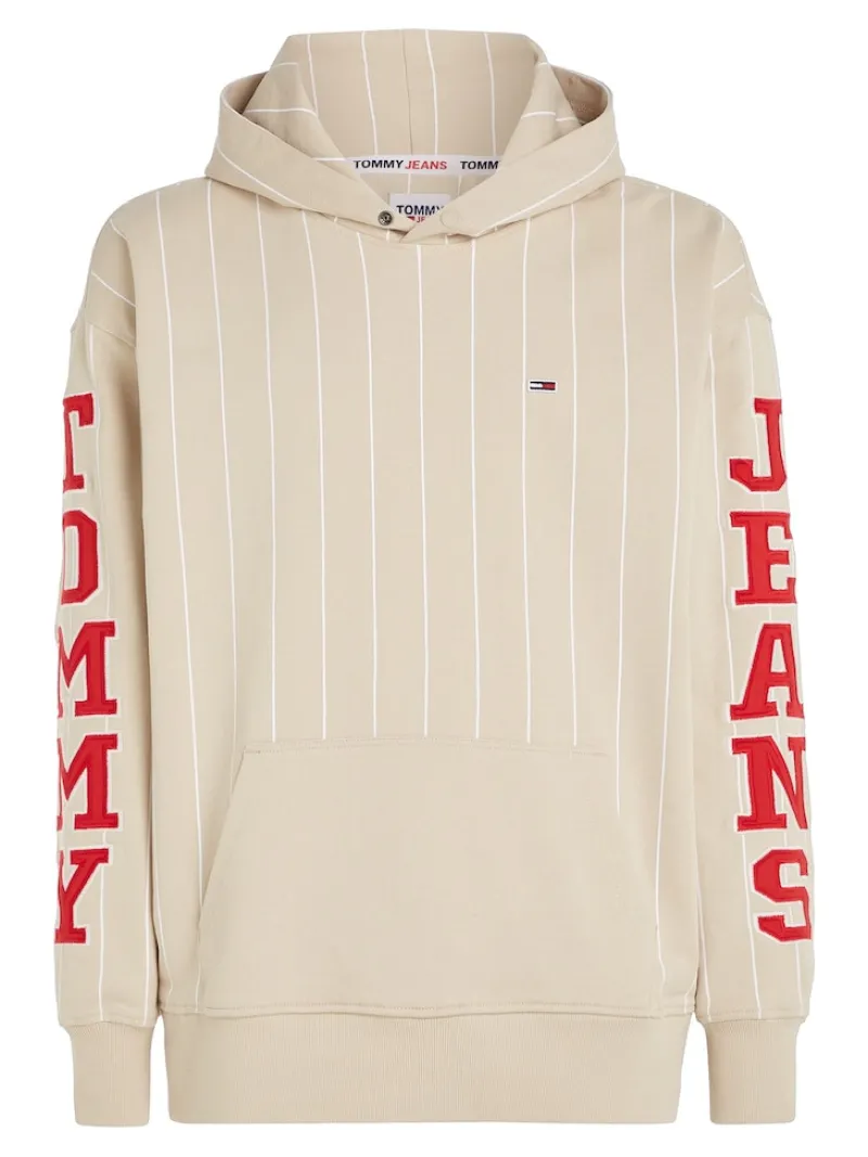 Tommy Jeans Pullover & Sweatshirts*TJM RLX PINSTRIPE HOODIE Beige