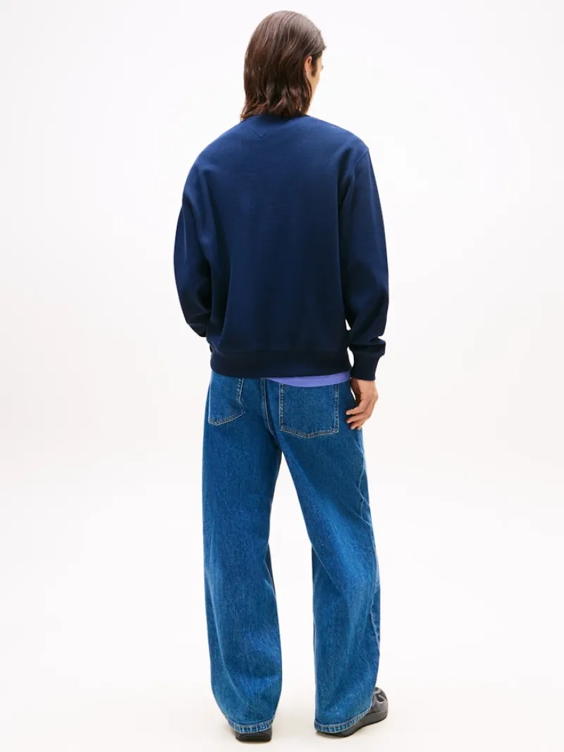 Tommy Jeans Pullover & Sweatshirts|Big Boys*TJM RLX WAFFLE SCRIPT CREW dark night navy