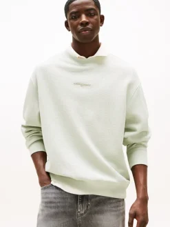 Tommy Jeans Pullover & Sweatshirts|Big Boys*TJM RLX WAFFLE SCRIPT CREW misty sage