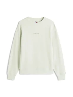 Tommy Jeans Pullover & Sweatshirts|Big Boys*TJM RLX WAFFLE SCRIPT CREW misty sage