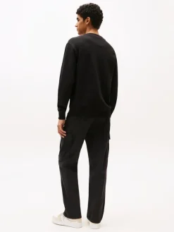 Tommy Jeans Pullover & Sweatshirts|Big Boys*TJM RLX WAFFLE SCRIPT CREW Black