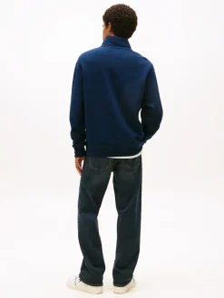 Tommy Jeans Pullover & Sweatshirts*TJM RLX WAFFLE SCRIPT QRTR ZIP dark night navy