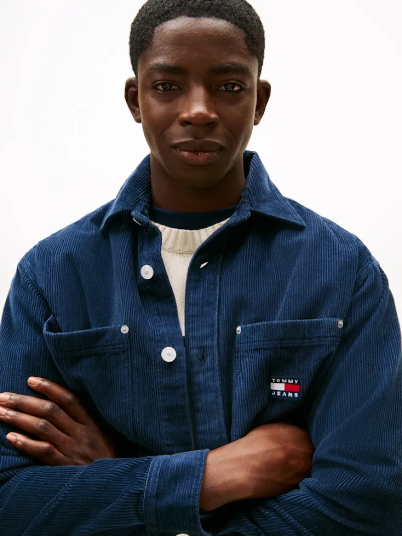 Tommy Jeans Hemden*TJM RLX WASHED CORD SHIRT EXT dark night navy