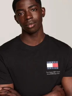 Tommy Jeans Shirts|Big Boys*TJM SLIM 2PACK S/S FLAG DNA TEE green malachite - black