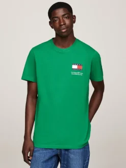 Tommy Jeans Shirts|Big Boys*TJM SLIM 2PACK S/S FLAG DNA TEE green malachite - black