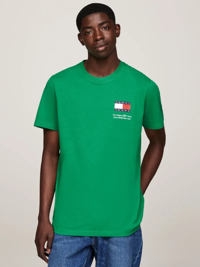 Tommy Jeans Shirts|Big Boys*TJM SLIM 2PACK S/S FLAG DNA TEE green malachite - black