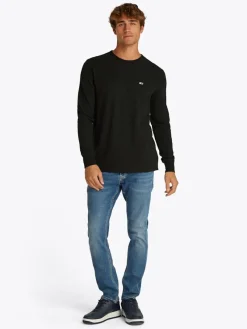 Tommy Jeans Shirts|Big Boys*TJM SLIM WAFFLE LS TEE EXT Black