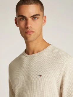 Tommy Jeans Shirts|Big Boys*TJM SLIM WAFFLE LS TEE EXT newsprint