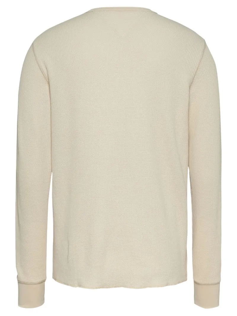 Tommy Jeans Shirts|Big Boys*TJM SLIM WAFFLE LS TEE EXT newsprint