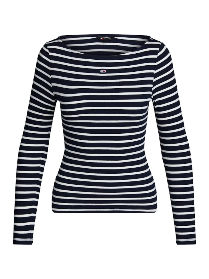 Tommy Jeans Shirts*TJW BRETON STRIPE LS dark night navy - multi