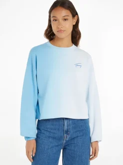Tommy Jeans Pullover & Sweatshirts*TJW BXY DIP DYE SIGNATURE CREW skysail