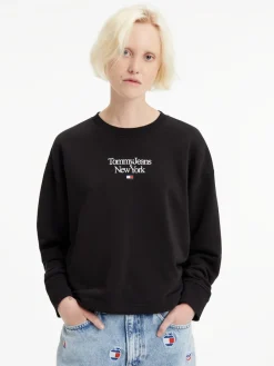 Tommy Jeans Pullover & Sweatshirts*TJW BXY ESSENTIAL LOGO 1 CREW Black