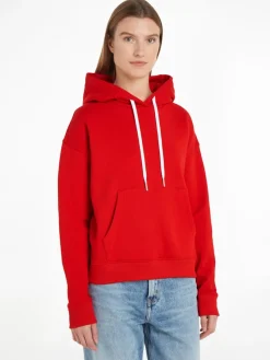 Tommy Jeans Pullover & Sweatshirts*TJW BXY LOGO DRAWCORD HOODIE EXT deep crimson