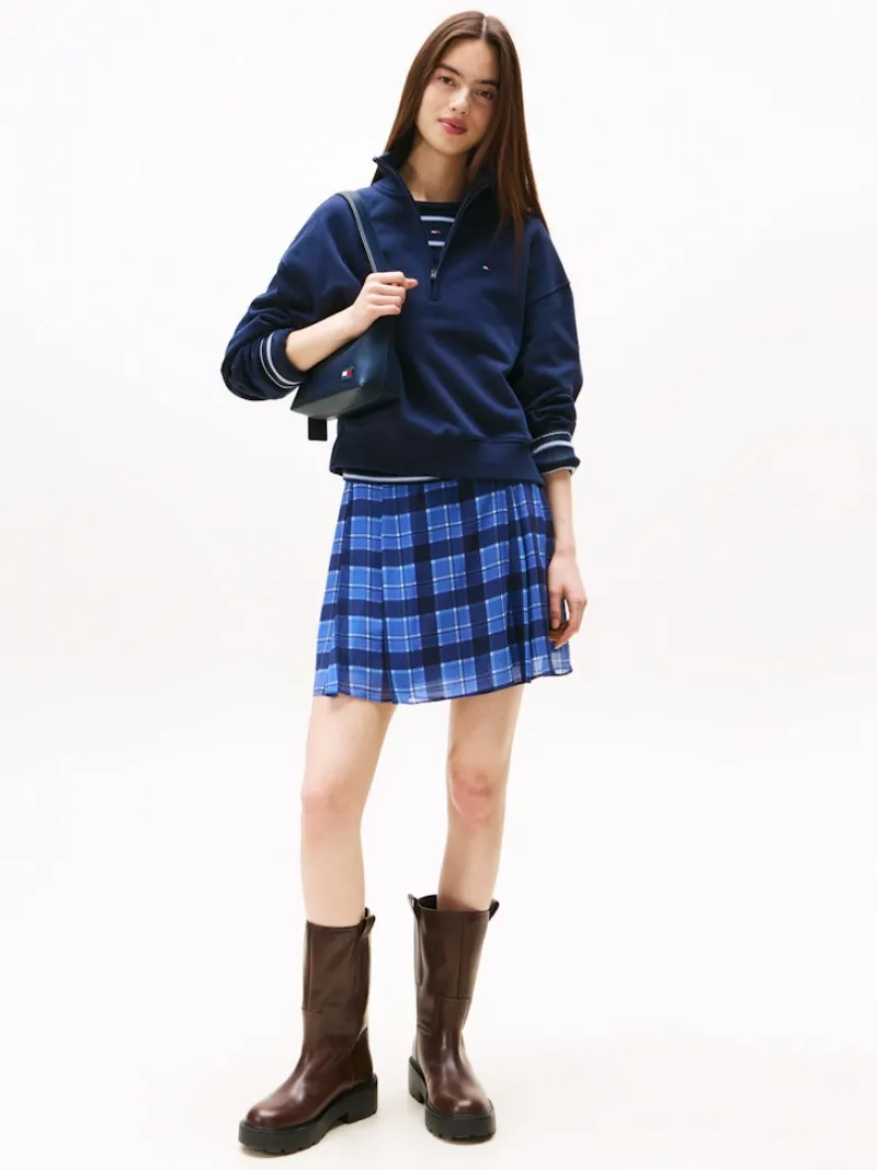 Tommy Jeans Pullover & Sweatshirts*TJW BXY S-FLAG 1/4 ZIP dark night navy