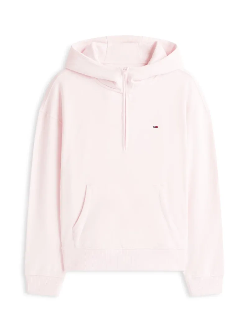 Tommy Jeans Pullover & Sweatshirts*TJW BXY S-FLAG 1/4 ZIP HOODIE light pink