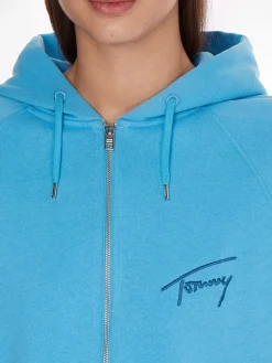 Tommy Jeans Pullover & Sweatshirts*TJW BXY SIGNATURE ZIP HOODIE blue crush