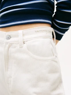 Tommy Jeans Hosen*TJW CLAIRE HR WIDE CORD ancient white