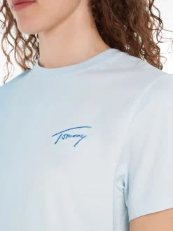 Tommy Jeans Shirts*TJW CLS DIP DYE SIGNATURE TEE skysail