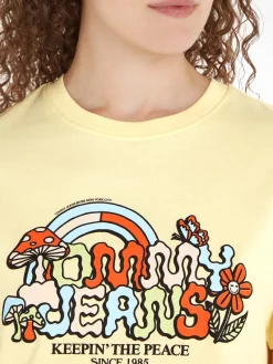 Tommy Jeans Shirts*TJW CLS HOMEGROWN 1 TEE lemon zest