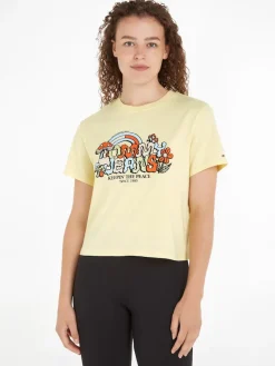 Tommy Jeans Shirts*TJW CLS HOMEGROWN 1 TEE lemon zest