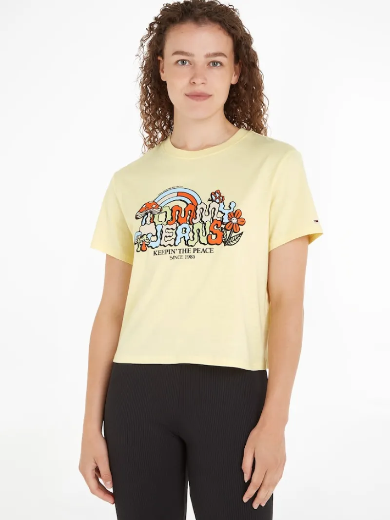 Tommy Jeans Shirts*TJW CLS HOMEGROWN 1 TEE lemon zest