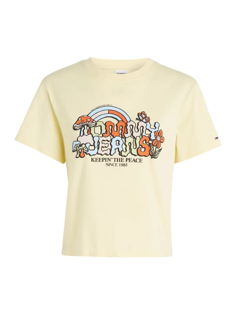 Tommy Jeans Shirts*TJW CLS HOMEGROWN 1 TEE lemon zest