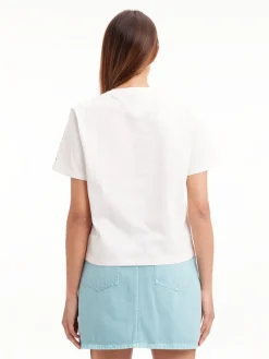 Tommy Jeans Shirts*TJW CLS TARTAN 1 TEE ancient white