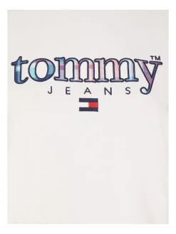 Tommy Jeans Shirts*TJW CLS TARTAN 1 TEE ancient white