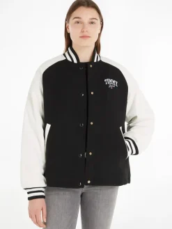 Tommy Jeans Jacken*TJW CORD WOOL MIX LETTERMAN Black