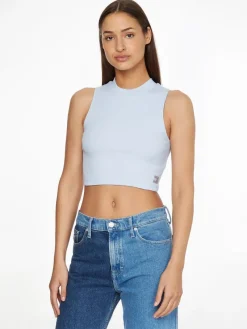 Tommy Jeans Shirts*TJW CROP WORLDWIDE ZIP THRU stony beige