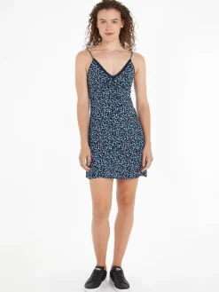 Tommy Jeans Kleider*TJW DITSY FLORAL LACE DRESS blue ditsy floral print