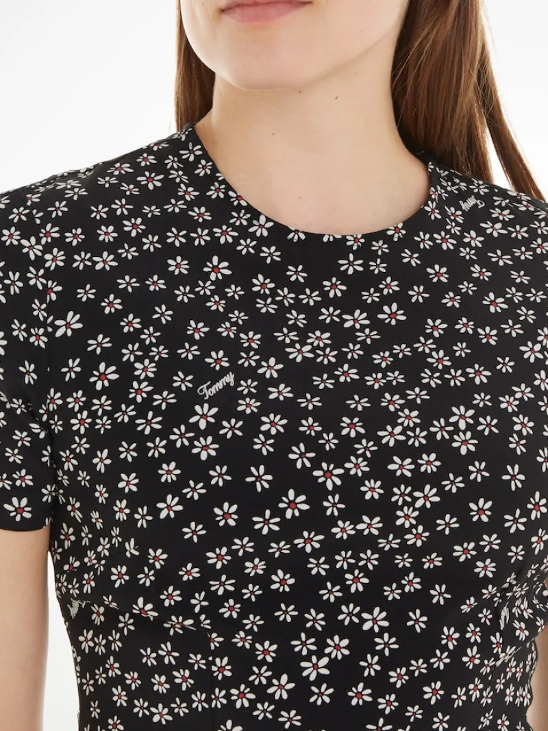 Tommy Jeans Kleider*TJW DITSY MIDI SLIT DRESS ditsy daisy aop