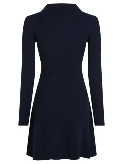 Tommy Jeans Kleider*TJW F&F POLO CABLE SWEATER DRESS dark night navy