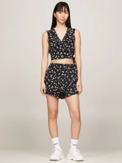 Tommy Jeans Shirts*TJW FLORAL RUFFLE WRAP TOP EXT spring floral