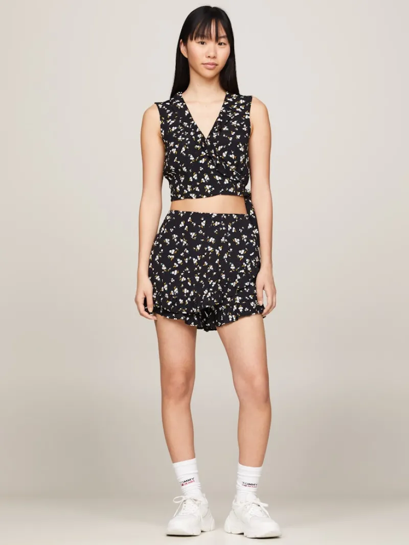 Tommy Jeans Shirts*TJW FLORAL RUFFLE WRAP TOP EXT spring floral