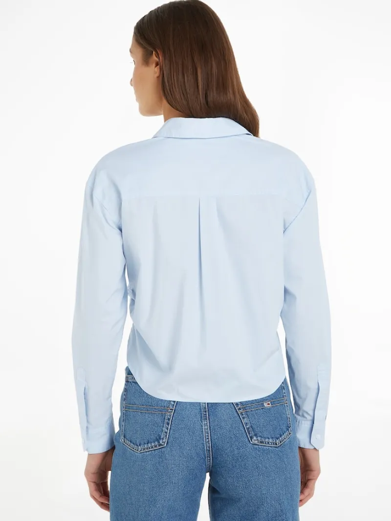 Tommy Jeans Blusen*TJW FRONT TIE SHIRT breezy blue