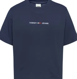 Tommy Jeans Shirts*TJW LINEAR LOGO TEE twilight navy