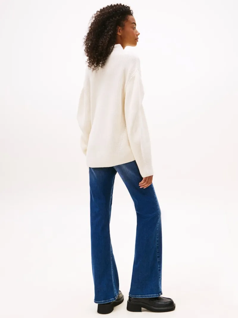 Tommy Jeans Pullover & Sweatshirts*TJW MOCKNECK BADGE SWEATER ancient white