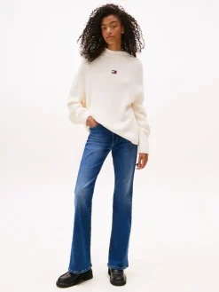 Tommy Jeans Pullover & Sweatshirts*TJW MOCKNECK BADGE SWEATER ancient white