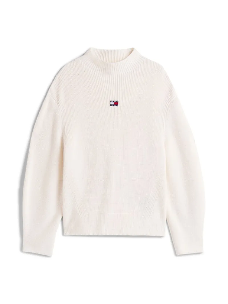 Tommy Jeans Pullover & Sweatshirts*TJW MOCKNECK BADGE SWEATER ancient white