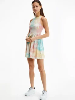 Tommy Jeans Kleider*TJW MULTI TIE DYE SKATER DRESS tie dye multi