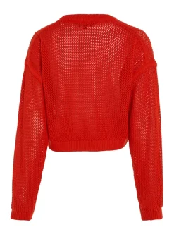 Tommy Jeans Pullover & Sweatshirts*TJW OPEN STITCH FLAG SWEATER deep crimson