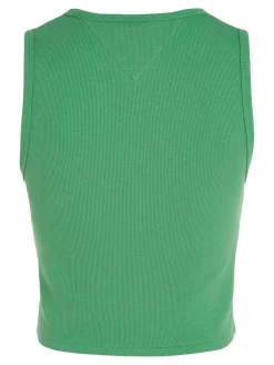 Tommy Jeans Shirts*TJW POP BADGE HANDKERCHIEF TOP coastal green