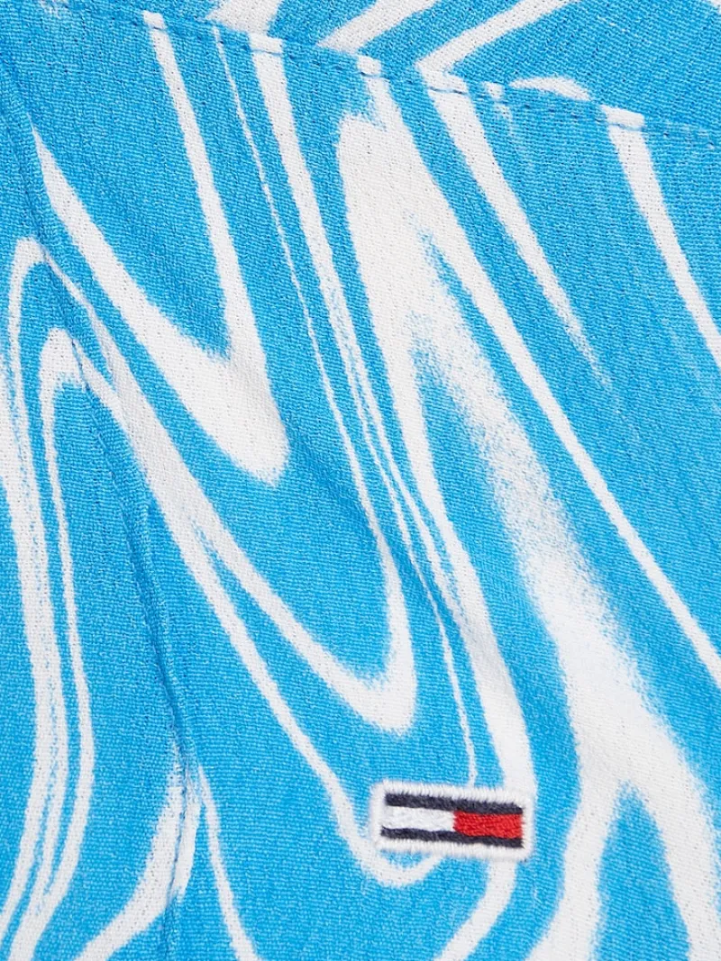 Tommy Jeans Shirts*TJW PSYCHEDELIC HALTER TOP blue psychedelic print