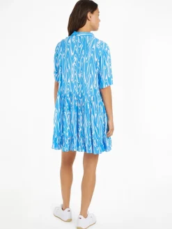 Tommy Jeans Kleider*TJW PSYCHEDELIC SHIRT DRESS blue psychedelic print