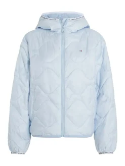 Tommy Jeans Jacken*TJW QUILTED TAPE HOOD PUFFER EXT breezy blue