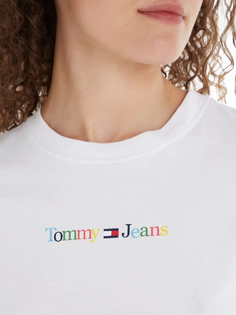 Tommy Jeans Shirts*TJW REG COLOR SERIF LINEAR SS white