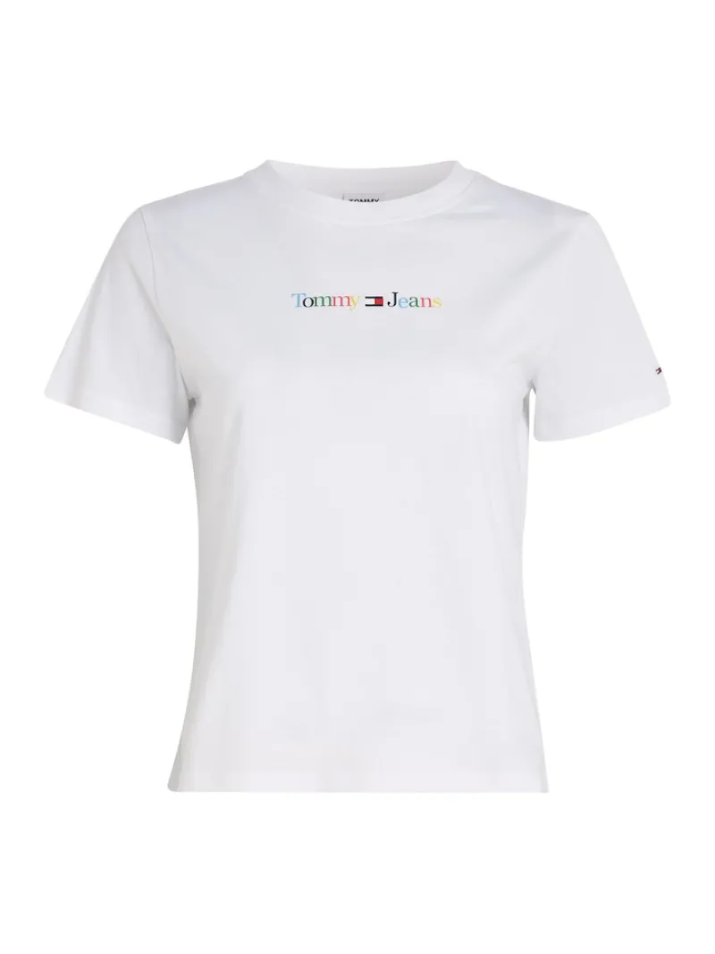 Tommy Jeans Shirts*TJW REG COLOR SERIF LINEAR SS white